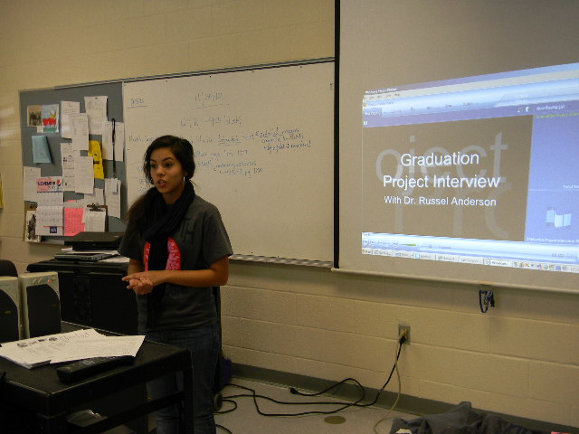 Presenting my product to Clayton High Schools HOSA club